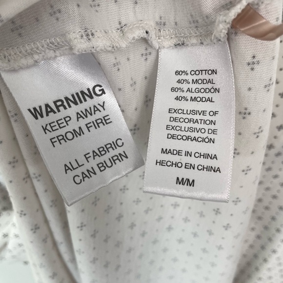 Eileen West Short Sleeve Pajama Pants Modal Set Women’s Size Medium Gray Lace 13 - Picture 10 of 12